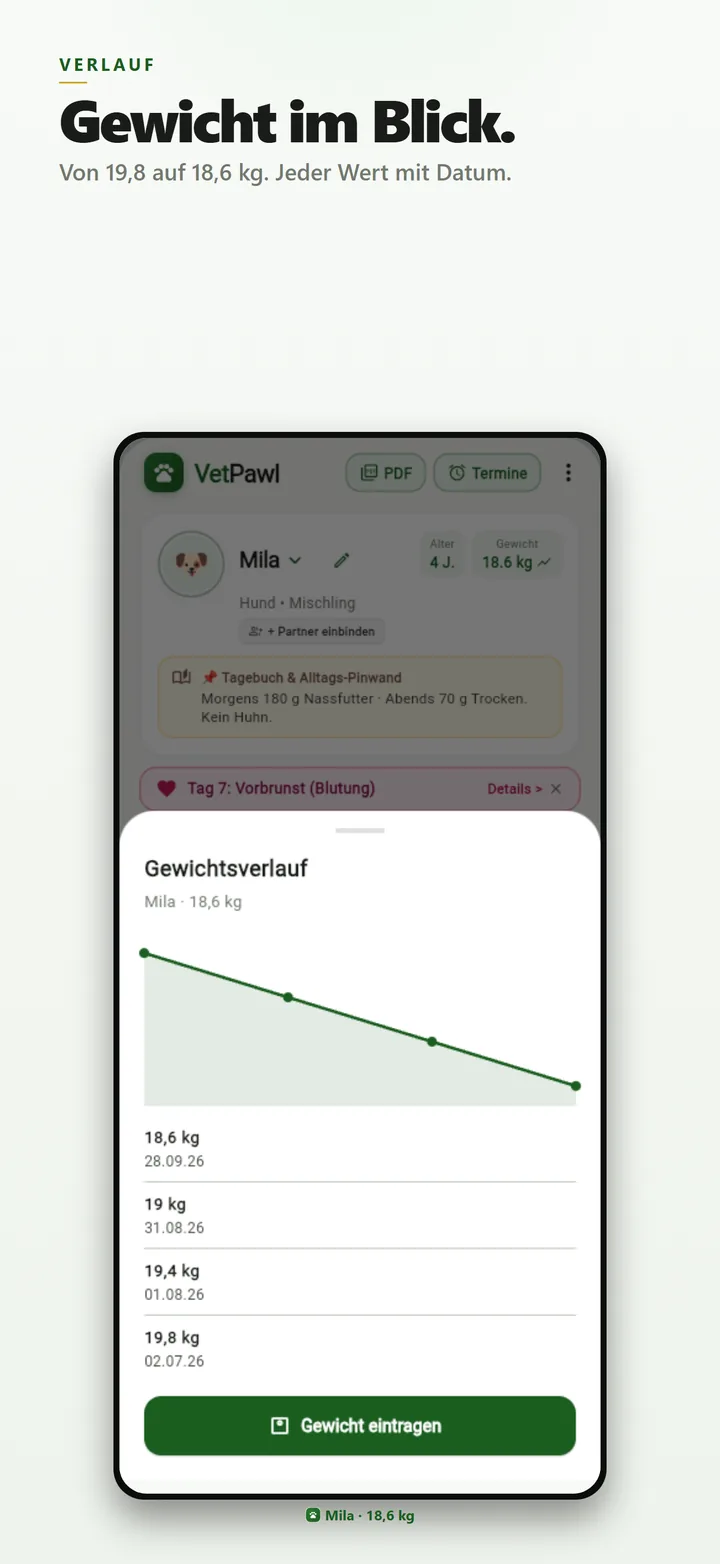 Gewichtsverlauf